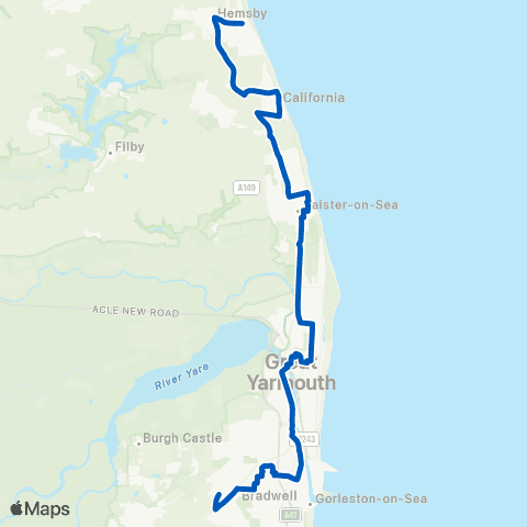 Ambassador Travel Beach Turning Circle - Playing Field map