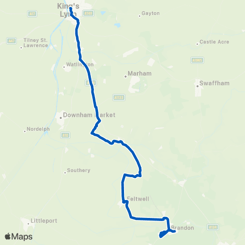Coach Services Lingheath Road - Transport Interchange map