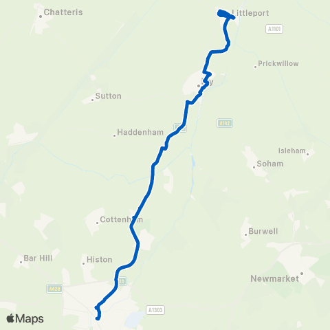 A2B Bus and Coach Globe Lane - Market Street map