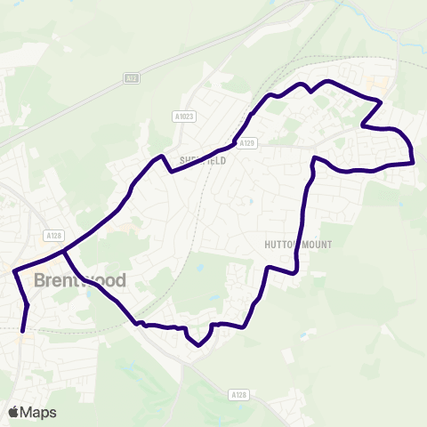 First Essex Brentwood Railway Sta - Brentwood Railway Sta map