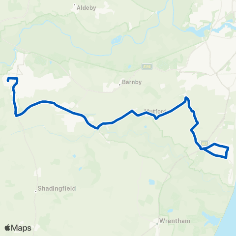 Borderbus Sir John Leman HS - Suffolk Wildlife Pk map