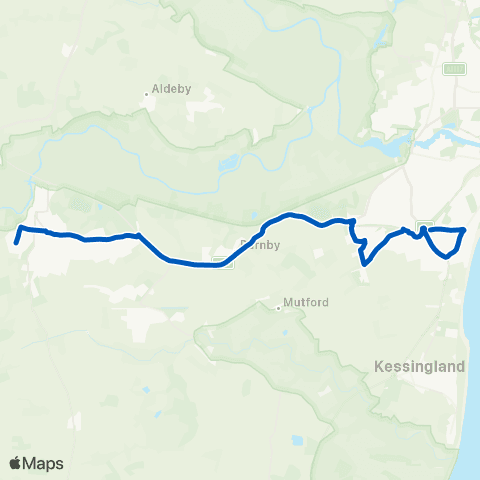 Borderbus Pakefield PS - Sir John Leman HS map