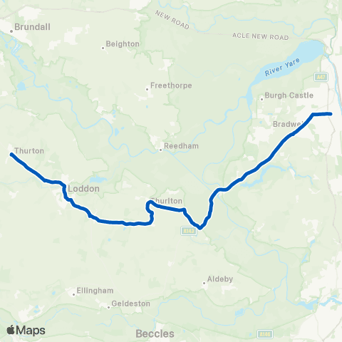 Ambassador Travel Village Hall - E Norfolk Sixth Form Ctr map