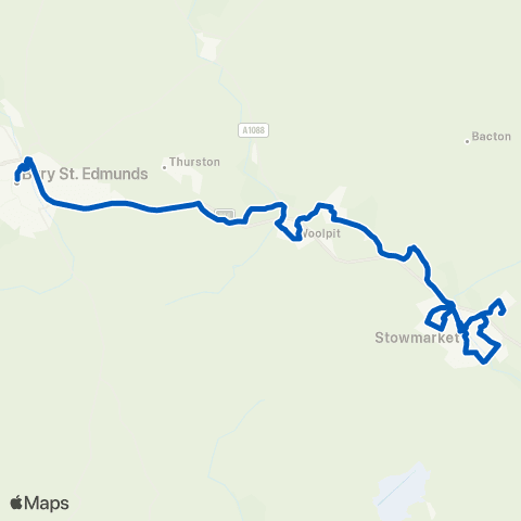 Dan's Coach Travel Polstead Close - Bus Station map