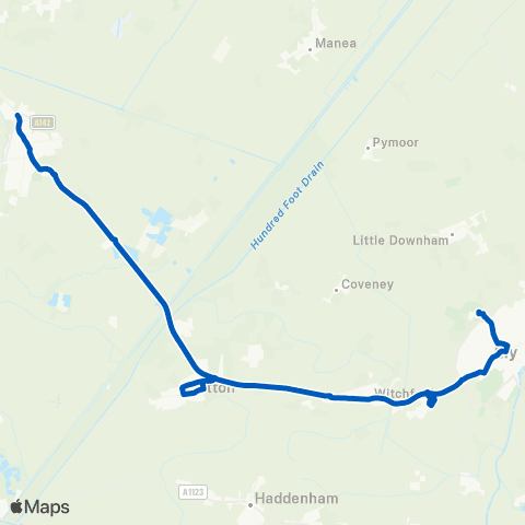 Dews Coaches Fenland Way - Market Street map