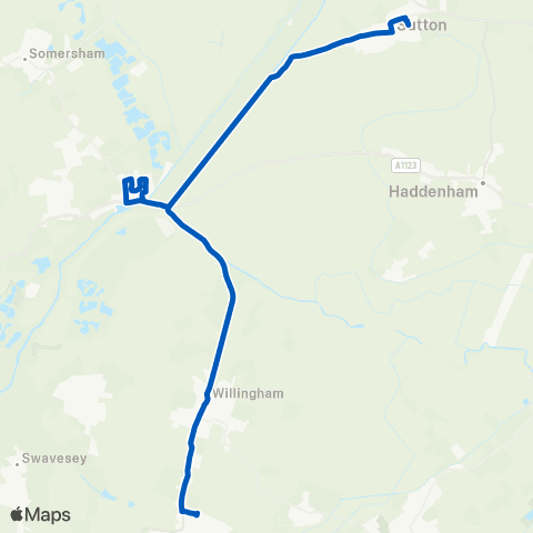 A2B Bus and Coach Longstanton P&R - Windmill Lane map