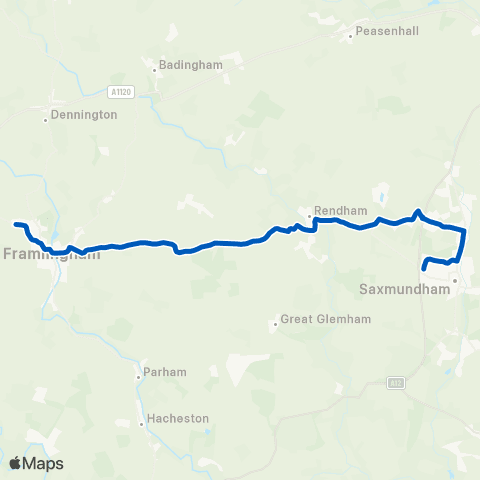 Belle Coaches Heron Road - Thomas Mills School map