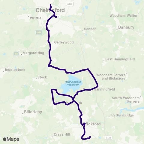 First Essex Tesco Store - Bus Station map