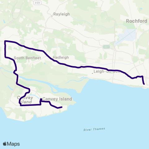 First Essex Travel Centre - Leigh Beck map