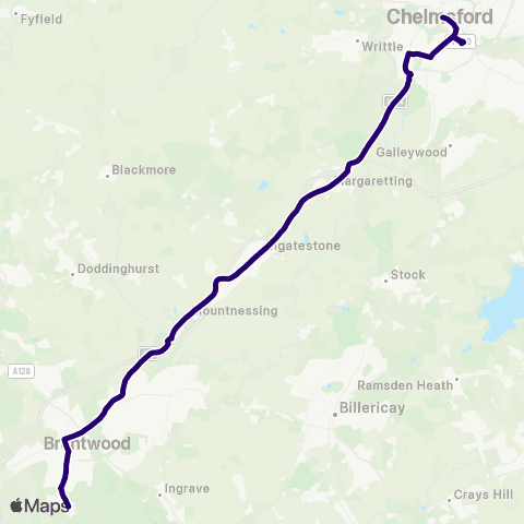 First Essex Eagle Way - Bus Station map