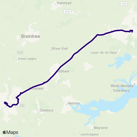 First Essex Osborne Street - Bus Station map