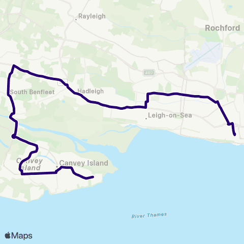 First Essex Travel Centre - Leigh Beck map
