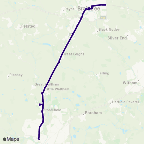 First Essex Tesco East Store - Bus Station map