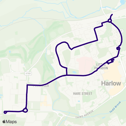 First Essex Temp Bus Station - Temp Bus Station map