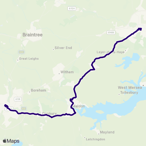 First Essex Osborne Street - Bus Station map