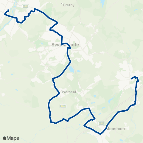 Diamond Bus East Midlands Daybell Road - New Street map
