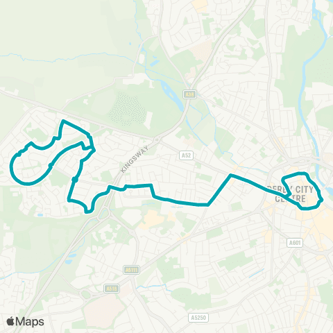 Arriva Derby Albert Street - Albert Street map