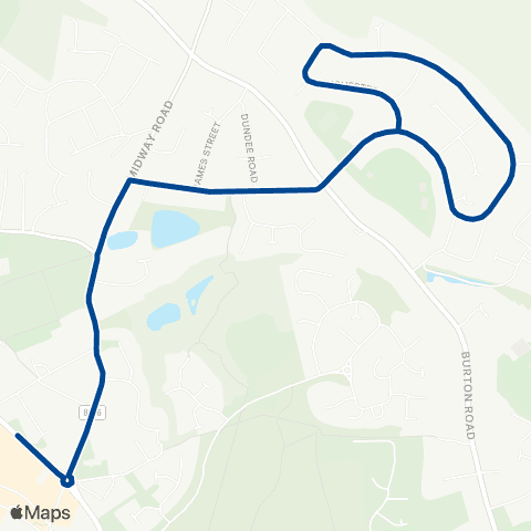 Diamond Bus East Midlands Swadlincote Bus Sta - Salisbury Dr Shops map