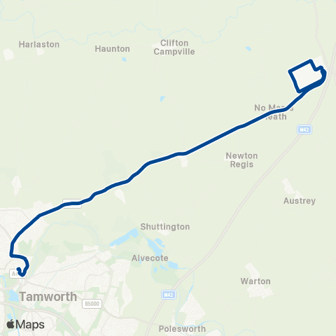 Diamond Bus East Midlands Entrance Rd - Victoria Rd Bus Interchange map