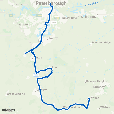 Dews Coaches Church Lane - Queensgate Bus Station map