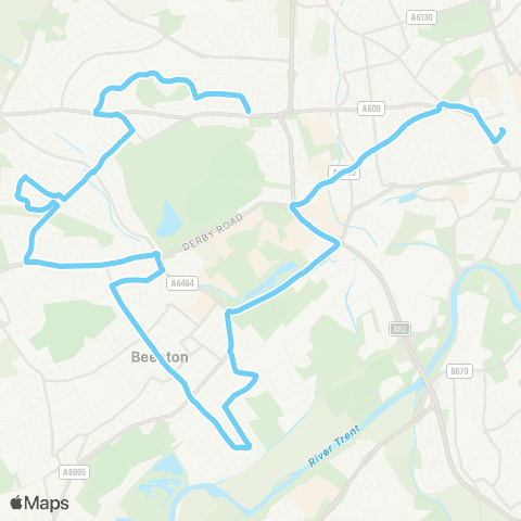 CT4N Beastmarket Hill - Ilkeston Road map