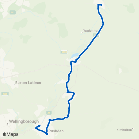 CommMiniBus Old Town Hall - (Rushden) Rushden Lakes map