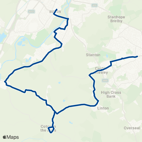 Diamond Bus East Midlands New Street - Council Offices map