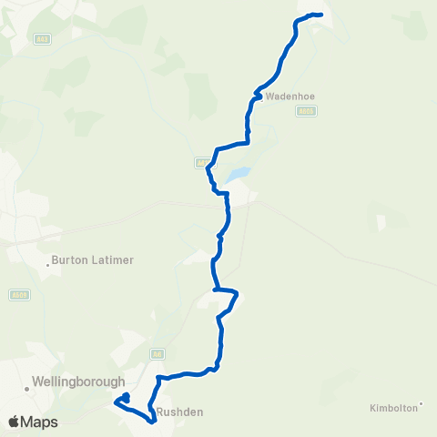 CommMiniBus Old Town Hall - (Rushden) Rushden Lakes map