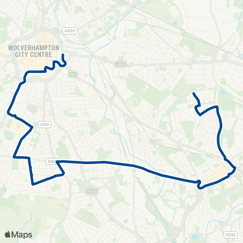 Diamond Bus Wolverhampton Bus Station - Church Green map