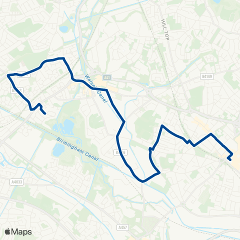 Diamond Bus West Bromwich Bus Station - Hudson Rd map