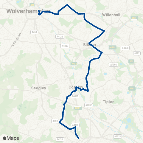 Diamond Bus Wolverhampton Bus Station - Ednam Rd map