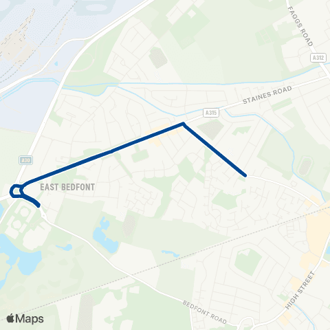 Diamond Bus South East Bedfont Lakes Commercial Estate - Bedfont Lakes Commercial Estate map