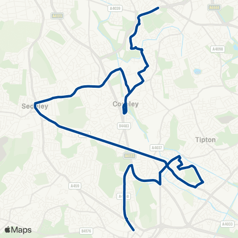 Diamond Bus Bilston Bus Station - Ednam Rd map