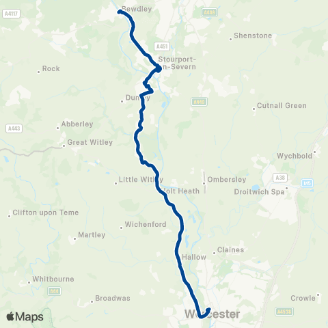 Diamond Bus Worcester Bus Station - Load Street map