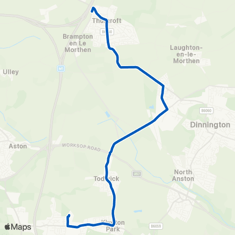 Coopers Tours Brampton Rd / Katherine Rd - Chestnut Av / Storth Ln map