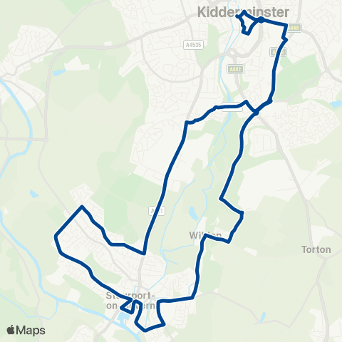 Diamond Bus Kidderminster Bus Sta - Kidderminster Bus Sta map
