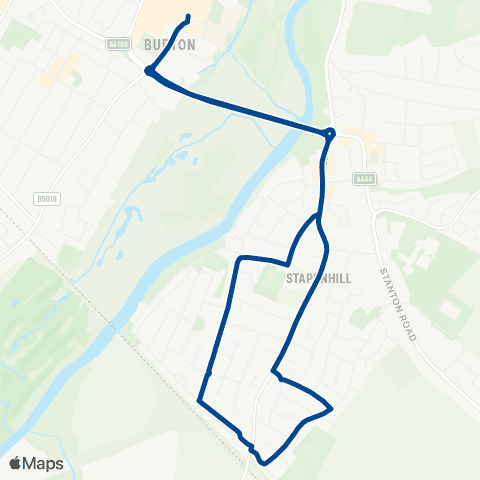 Diamond Bus East Midlands New Street - New Street map