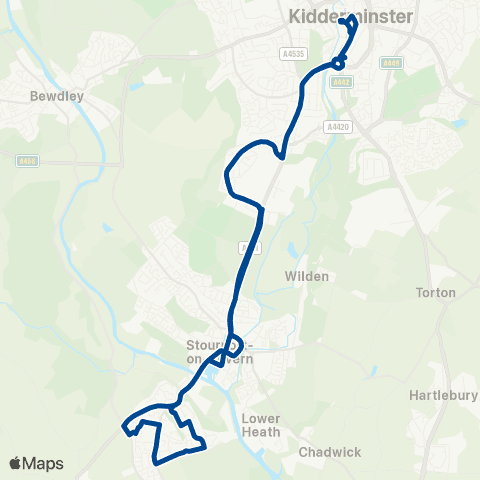 Diamond Bus Kidderminster Bus Sta - Kidderminster Bus Sta map