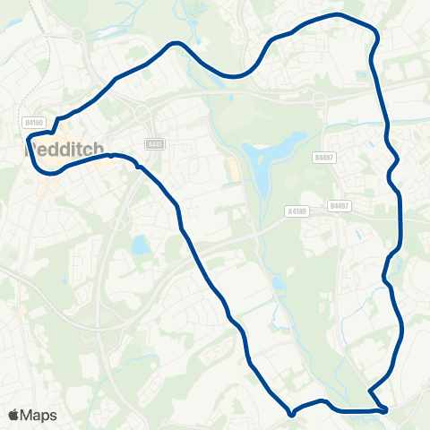 Diamond Bus Redditch Bus Sta - Redditch Bus Sta map