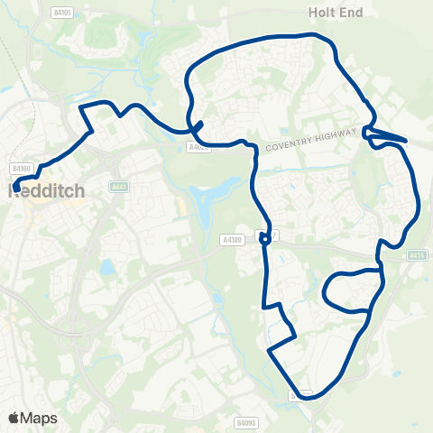 Diamond Bus Redditch Bus Sta - Redditch Bus Sta map