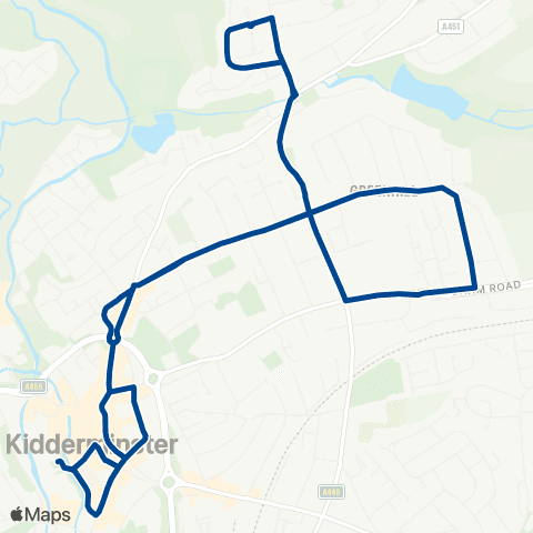 Diamond Bus Kidderminster Bus Sta - Kidderminster Bus Sta map