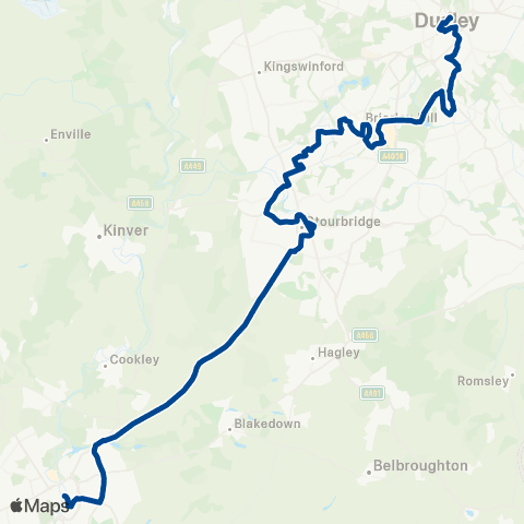 Diamond Bus Merry Hill Bus Station - Priory St map