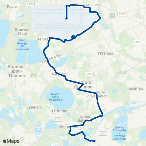 Diamond Bus South East Heathrow Central Bus Station - The Bear map