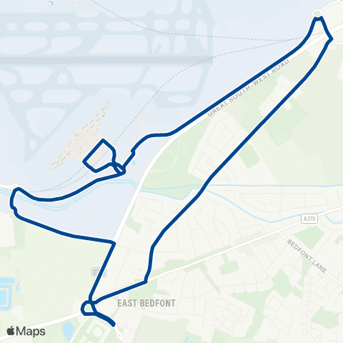 Diamond Bus South East Bedfont Lakes Commercial Estate - Bedfont Lakes Commercial Estate map