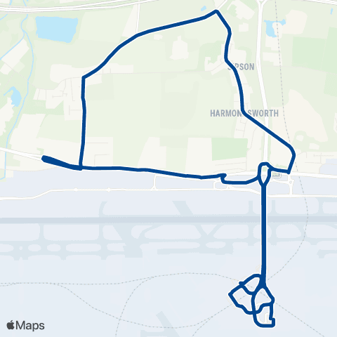 Diamond Bus South East Heathrow Term 2 - Heathrow Term 2 map