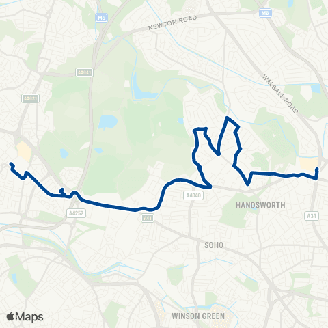 Diamond Bus Goldthorn Hill - Wolverhampton Bus Sta map