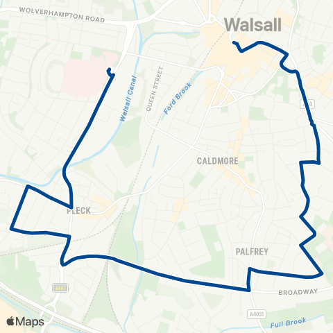 Diamond Bus Walsall Bus Station - Main Entrance map