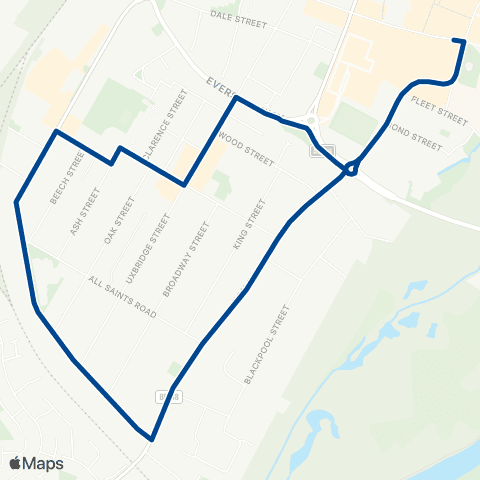 Diamond Bus East Midlands New Street - New Street map