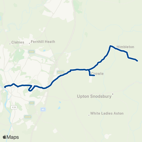 Diamond Bus Worcester Bus Station - Stock Turn map
