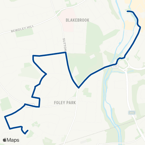 Diamond Bus Kidderminster Bus Station - Jubilee Dr map